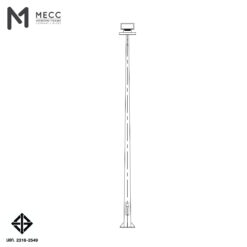 เสาไฟโพสท็อป 12 เมตร กิ่งทีบาร์ สำหรับ 1 โคม ( Lighting Pole 12 meters with T-bar for 1 Head Light)