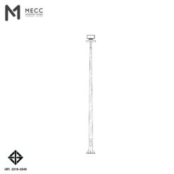 เสาไฟโพสท็อป 4 เมตร กิ่งทีบาร์ สำหรับ 1 โคม ( Lighting Pole 4 meters with T-bar for 1 Head Light)